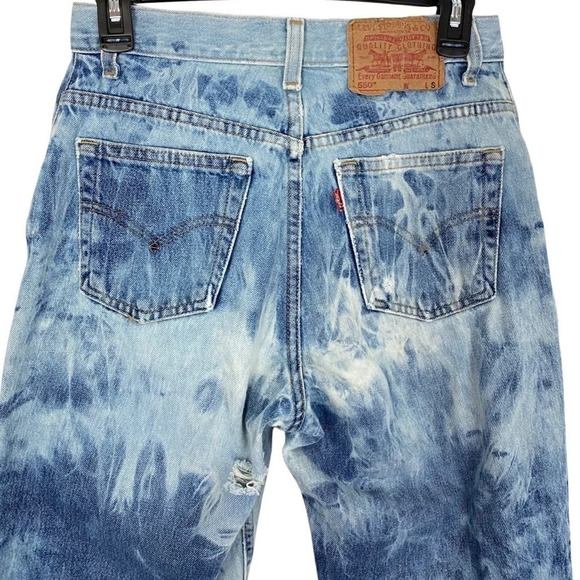 Vintage Levis Jeans Womens Size 26 / 2 / XS Levi’s 550 Mom Jeans Custom Bleached - Picture 6 of 16